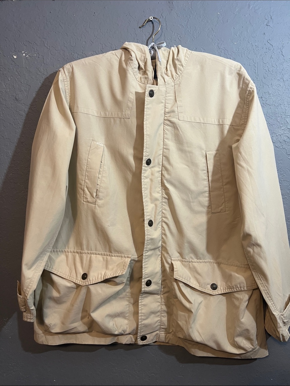 GAP Lightweight Hooded Field Jacket - Cream